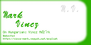 mark vincz business card